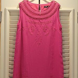C. Luce Hot Pink Embroidered Dress